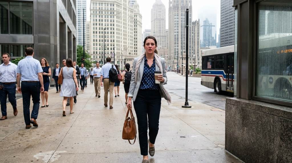 Minimal professional office outfit with tailored blazer