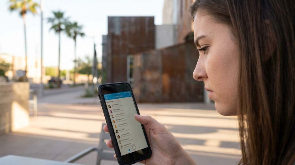Snapchat privacy settings menu on a smartphone