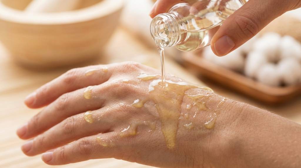 Cactus massage spa treatment with sticky cactus sap on skin